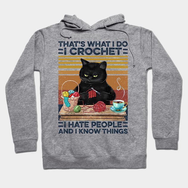 I Crochet I Hate People Hoodie by Sunset beach lover